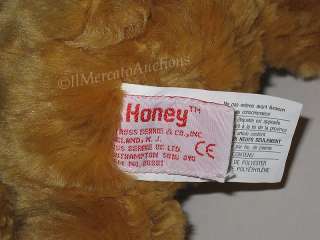 RUSS Berrie HONEY 20881 Plush Brown Teddy Bear Doll Bow Stuffed Animal 