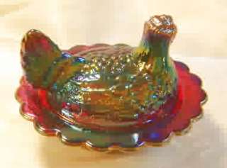   Hen on a nest salt dip measures 2 3/4 wide and stands 2 1/2 tall