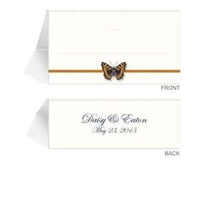  280 Personalized Place Cards   Butterfly Burnt Orange Sky 