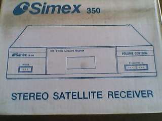 SIMEX 350 Stereo Satellite Receiver C/Ku Band FreelyTunable Audio 