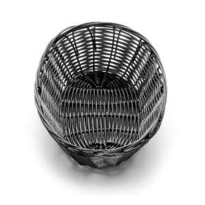 Tablecraft 9 Black Oval Hand woven Plastic Basket   Dozen  