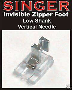 SINGER Vertical Needle Invisible Zipper Foot Low Shank  