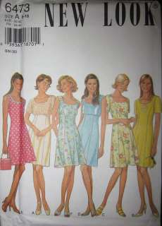 Vintage NEW LOOK SEWING Pattern 6473 Misses Classy Dress 6 16 UNCUT 