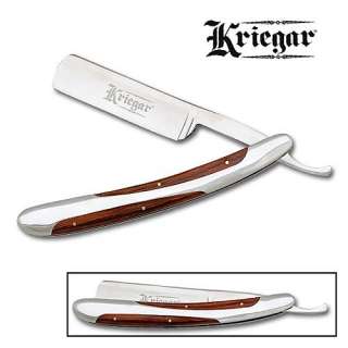 Straight Razor Kreigar Pakka Wood Handle Shaving Razors .