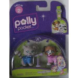    Polly Pocket Sparklin Pet Duets Dog and Racoon Toys & Games