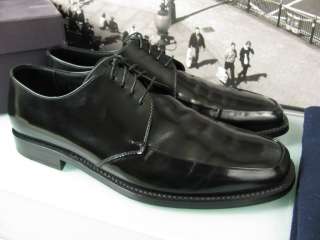   Italy Black Oxford Mens Dress Shoes US 9.5 UK 8.5 Box Dust Bag  