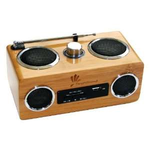  SwypeSound Mini Portable Bamboo Wood Boombox / Personal 