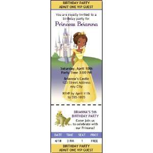 Princess Tiana Inspired Birthday Party Ticket Invitation 2 