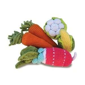  Hand Knit Vegetable Rattles   Cauliflower Toys & Games