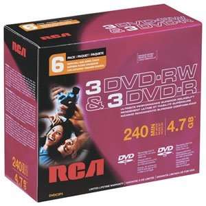  RCA DVDC3P3 DVD R/RW Combo Pack (6 pk) Electronics