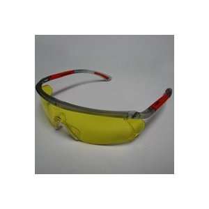  I Worx Safety Glasses (Grey/Red Frame, Amber Lens)   Lot 
