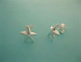 Sterling Silver Starfish Stud Star Earrings New 10mm  