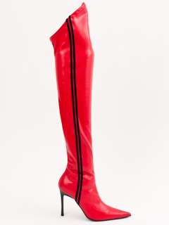 New Casadei Sexy Red Over The Knee Boots Size 35 US 5  