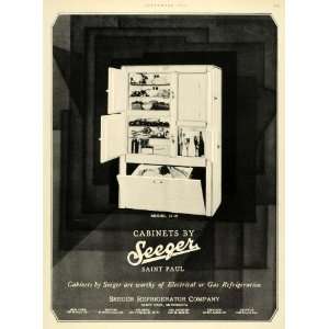  1928 Ad Cabinet Model 14 19 Seeger Refrigerator Saint Paul 