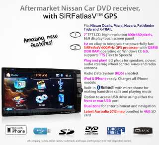 Nissan Car DVD Player GPS Navara X TRAIL Pathfinder Dualis Stereo 