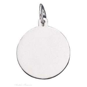  Sterling Silver Engraveable Round Disk Charm Jewelry