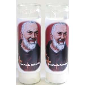 St Father Padre Pio Prayer Candles 2 Veladoras Del Padre Pio and Padre 