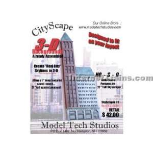  Model Tech Studios HO Scale 3D Background   Skyscraper #2 