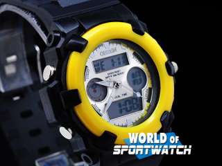 Yellow OHSEN Man Boy Alarm Chronograph Sport Watch New  