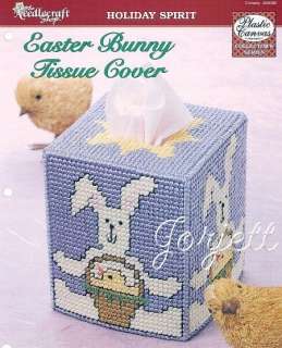 Easter Bunny Tissue Box Cover plastic canvas pattern  