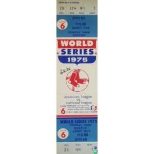   Fisk Picture   1975 World Series Game 6 Mega Ticket