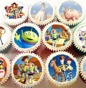 CUSTOM TOY STORY EDIBLE CUPCAKE CAKE IMAGE TOPPERS  