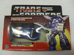 Transformers G1 1985 TRACKS Complete Autobot Car with original Box and 