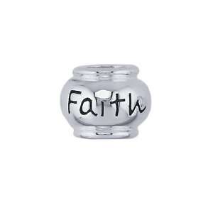  FROLIC Sterling Silver Faith Slider Charm Jewelry