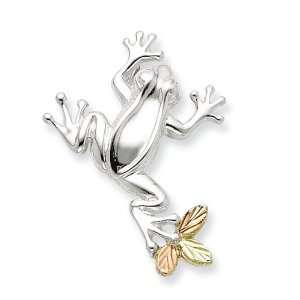  Sterling Silver & 12K Frog Slide Necklace Jewelry