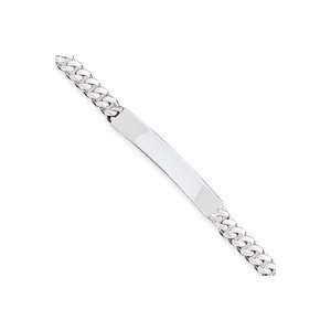  8in x 5mm Italian Curb Link ID Bracelet/Sterling Silver Jewelry