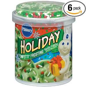 Pillsbury Funfetti Holiday Frosting, 15.6000 Ounce (Pack of 6)