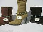   GREEN BOOT BRACLET JEWELRY WESTERN UGGS MUKLUKS KNEE THIGH HIGH