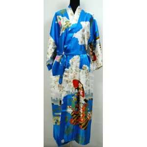   Tone® Geisha Kimono Robe Sleepwear Royal Blue One Size Toys & Games