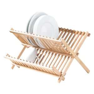    Premier Housewares Bamboo Folding Dish Rack