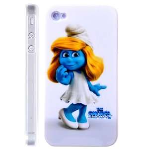  The Smurfs Sister Lan Pattern Hard Case Cover for iPhone 4 