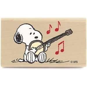  Snoopy Strummin (Peanuts)   Rubber Stamps Arts, Crafts 