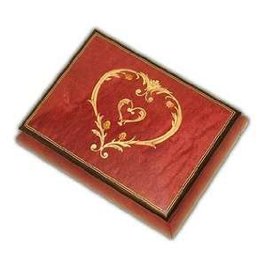   Exclusive Royal Heart Inlay, Reuge Music Jewelry Box 