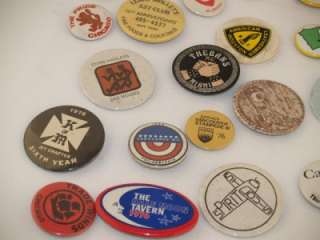 LOT OF 45 + VINTAGE BUTTONS FROM DALLAS NIGHT CLUBS  