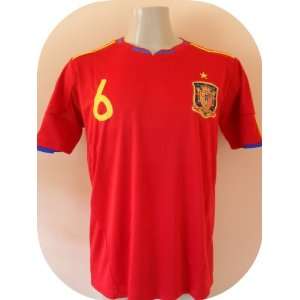  SPAIN # 6 A. INIESTA SOCCER JERSEY SIZE LARGE.NEW Sports 