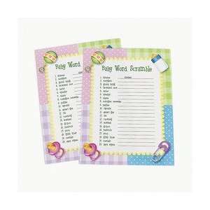  Baby Word Scramble Baby Shower Game ~ 24 sheets Toys 