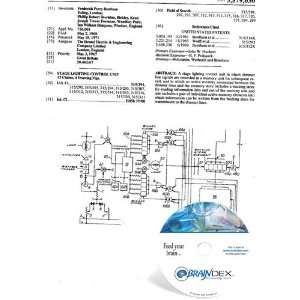  NEW Patent CD for STAGE LIGHTING CONTROL UNIT Everything 