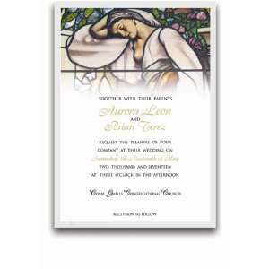   Wedding Invitations   Stained Glass Maiden