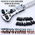 Watch Case Screw Back Opener Wrench Repair Tool with 18 bits   BEST 
