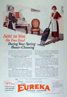 This is an original, print advertising for Eureka Vacuum Cleaner.