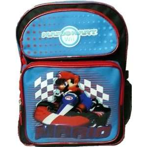  Wii Super Mario Broz. MarioKart Large 16 Backpack with 2 