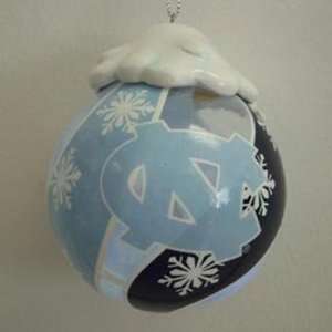  North Carolina Tarheels Light Up Glass Ball Ornament 