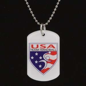  USA Team Handball Dog Tag Necklace Jewelry