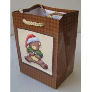  Small Christmas Gift Present Bag with a Teddy Bear with a 