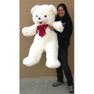   Inch Huge, Soft and Snuggly White Teddy Bear Valentine Toys & Games
