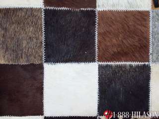 Cowhide Leather Hair On PatchWork Cushion Pillow Cover PL372  